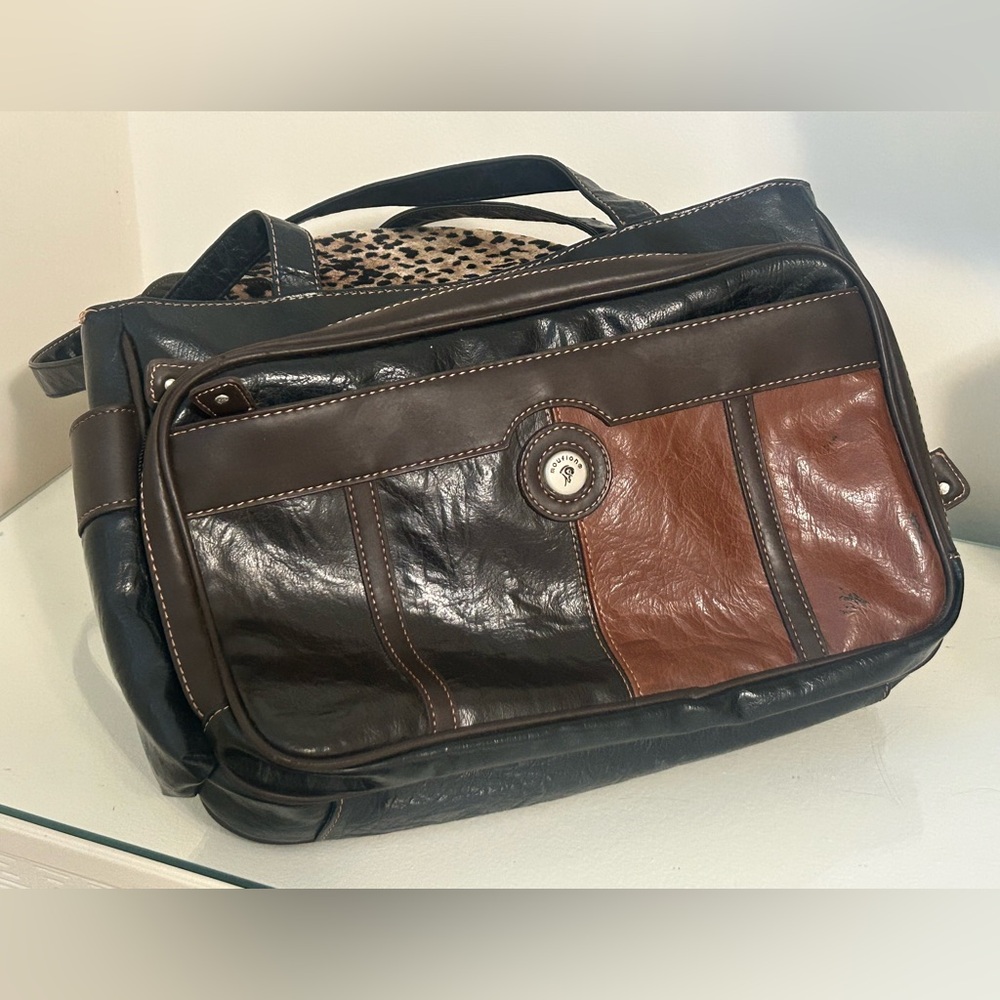 Stylish Brown and Black Mouflon Women’s Purse
